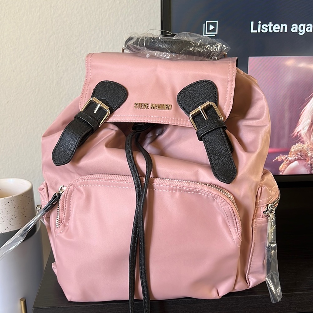 NWT Steve Madden nylon backpack (blush)